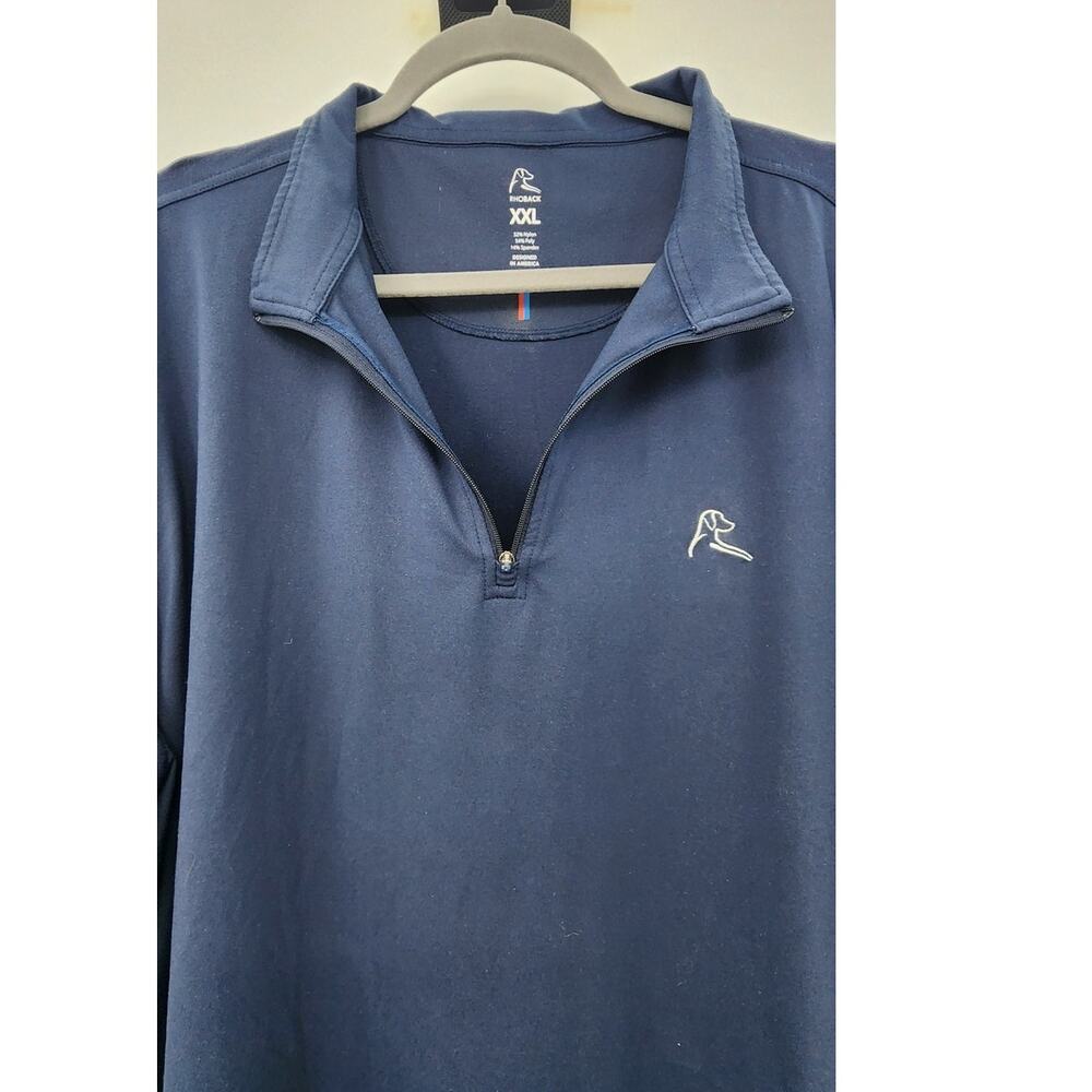 Men's Rhoback Long Sleeve Solid Performance Navy … - image 7